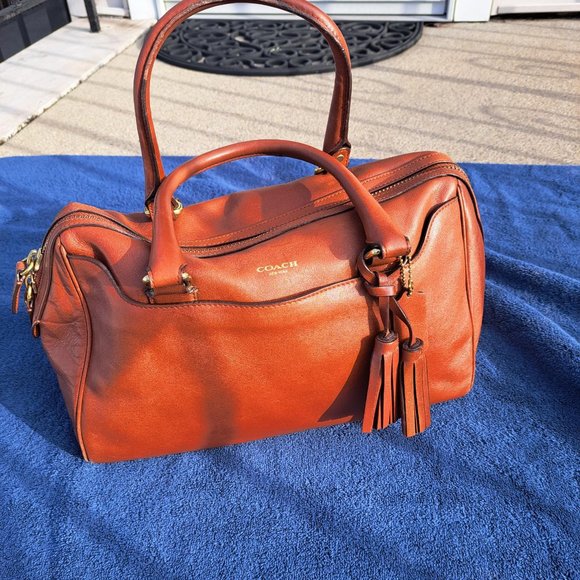 Coach Legacy Haley Carryall in burnished amber & brass hardware - Picture 6 of 11